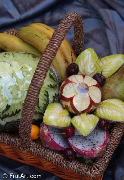 Cadeaux. FrutArt. Galerie d'images. Sculpture fruits. Fruit Art.
