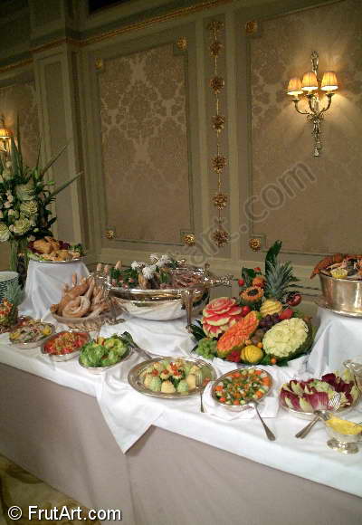 Buffets. FrutArt. Galeria de Fotos. Tallado de frutas.